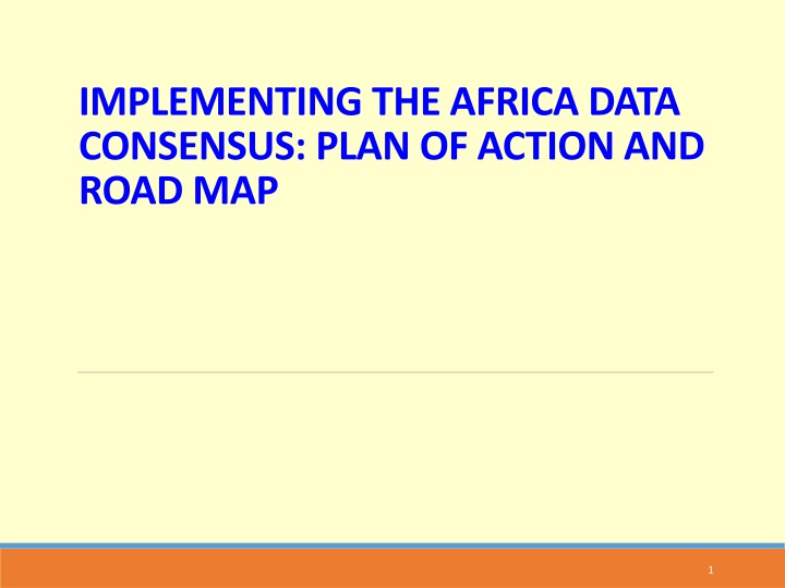 implementing the africa data consensus plan