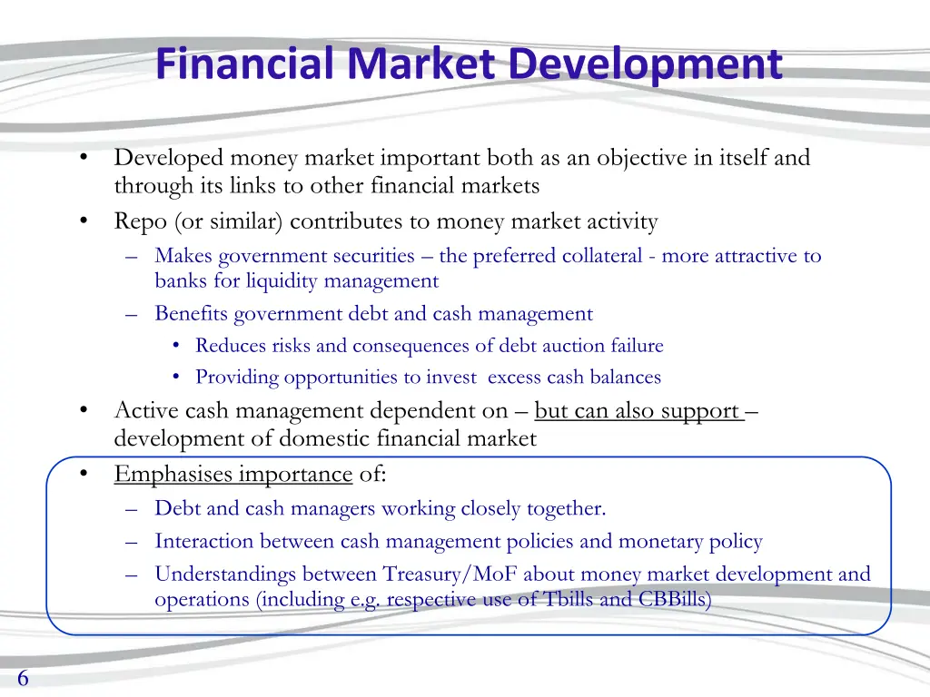 financial market development