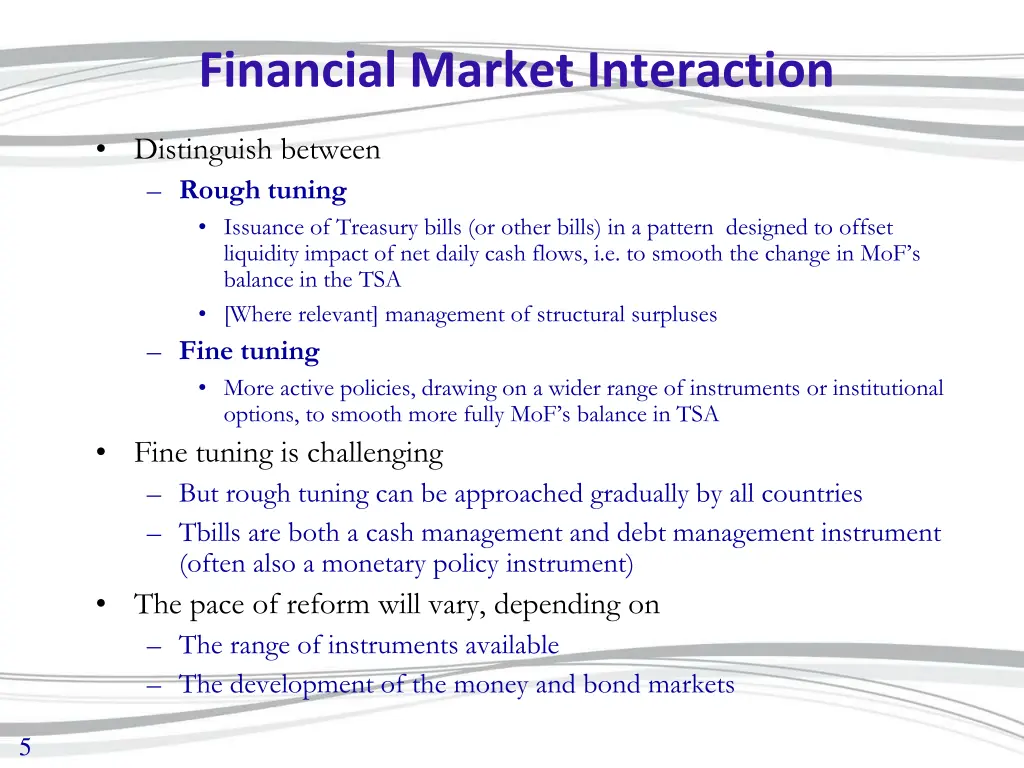 financial market interaction