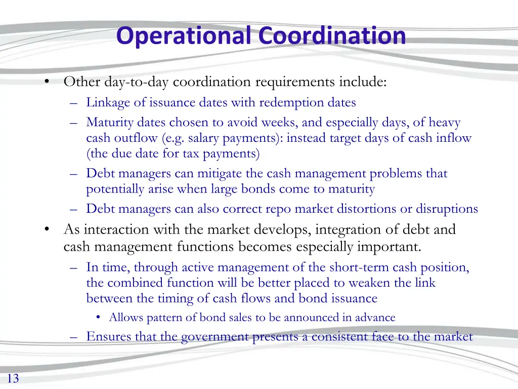 operational coordination