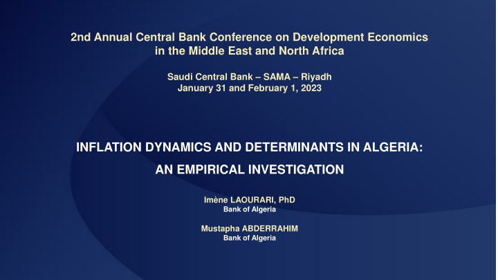 2nd annual central bank conference on development