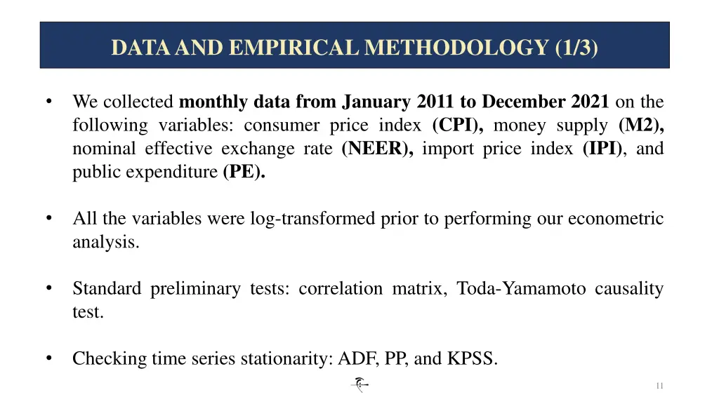 data and empirical methodology 1 3