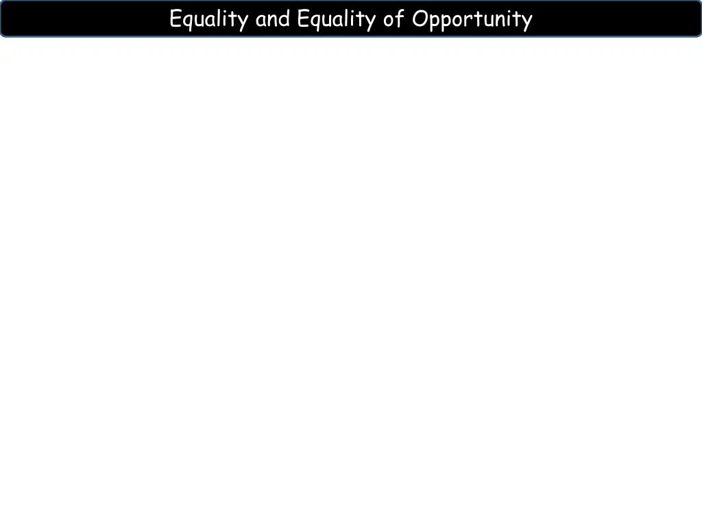 equality and equality of opportunity