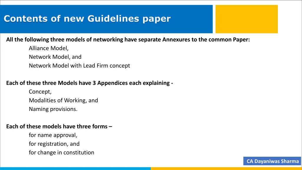 contents of new guidelines paper 1