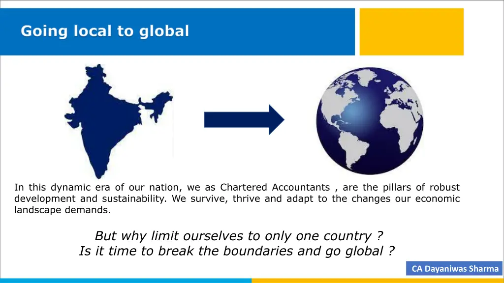 going local to global