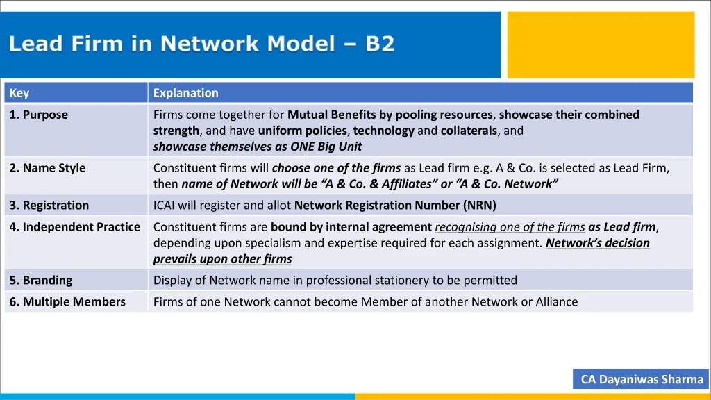 lead firm in network model b2