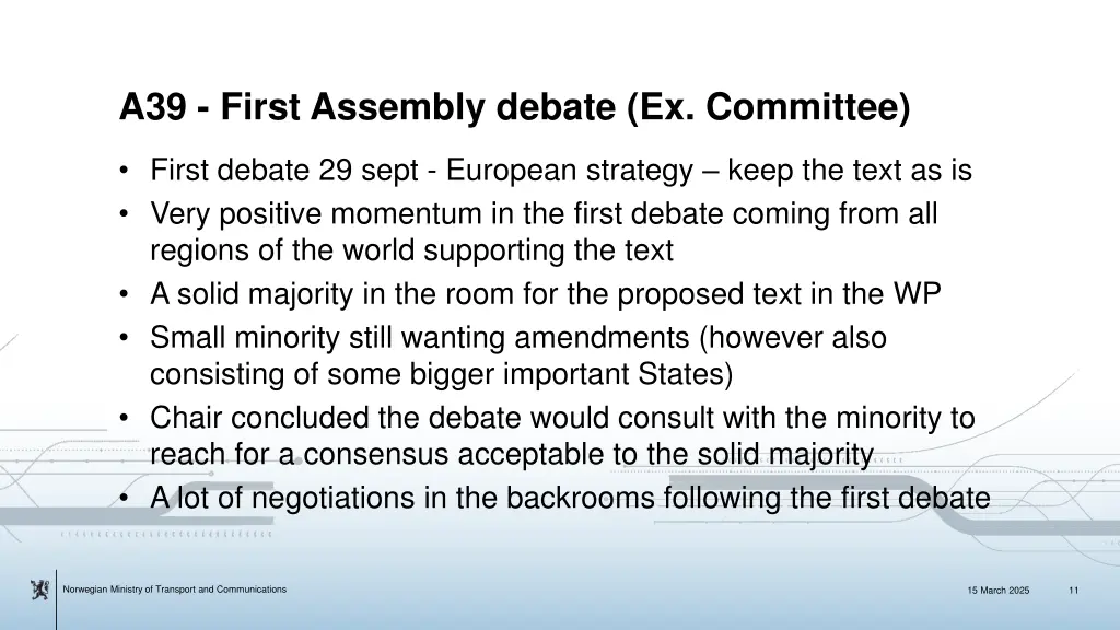 a39 first assembly debate ex committee