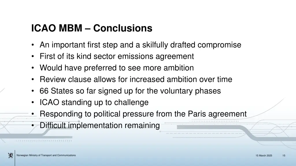 icao mbm conclusions
