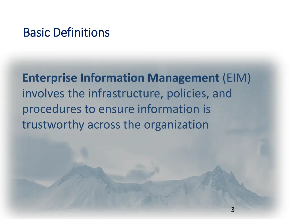 basic definitions basic definitions