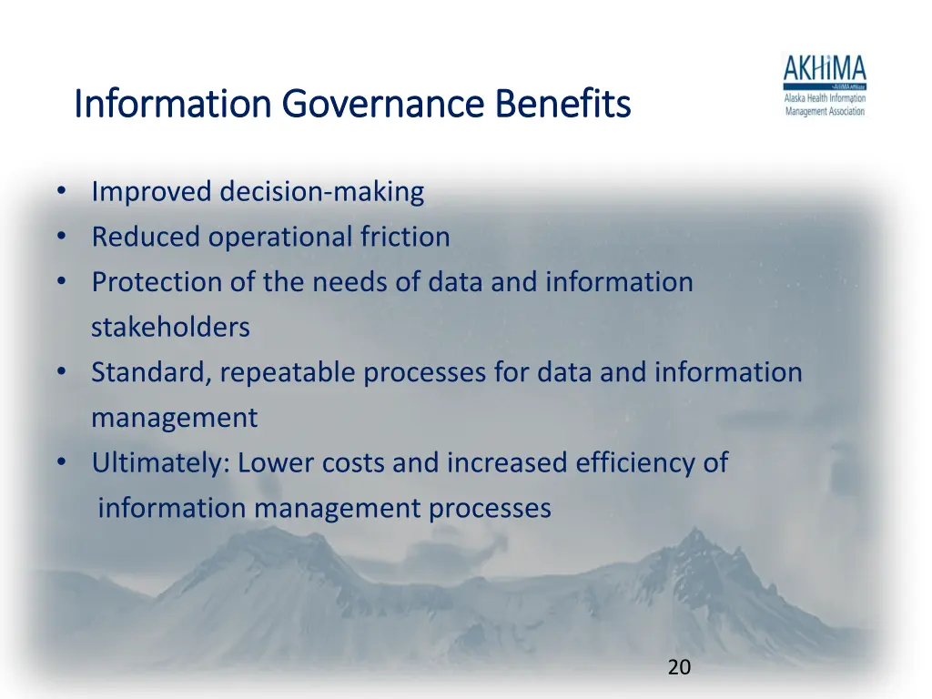 information governance benefits information