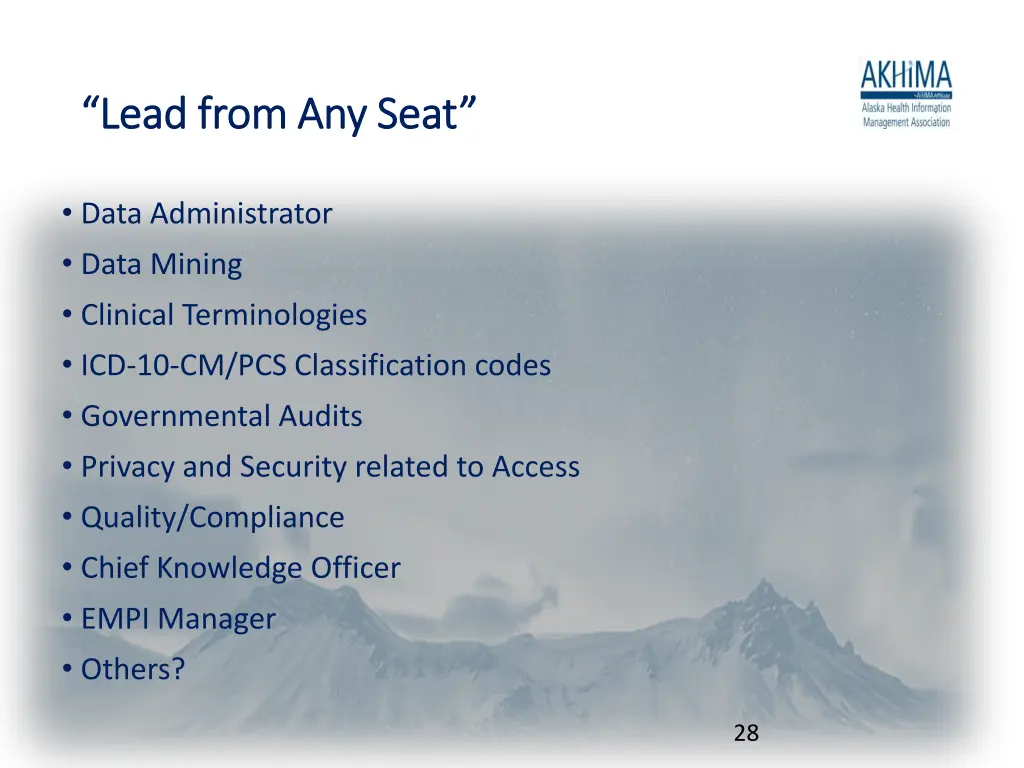 lead from any seat lead from any seat