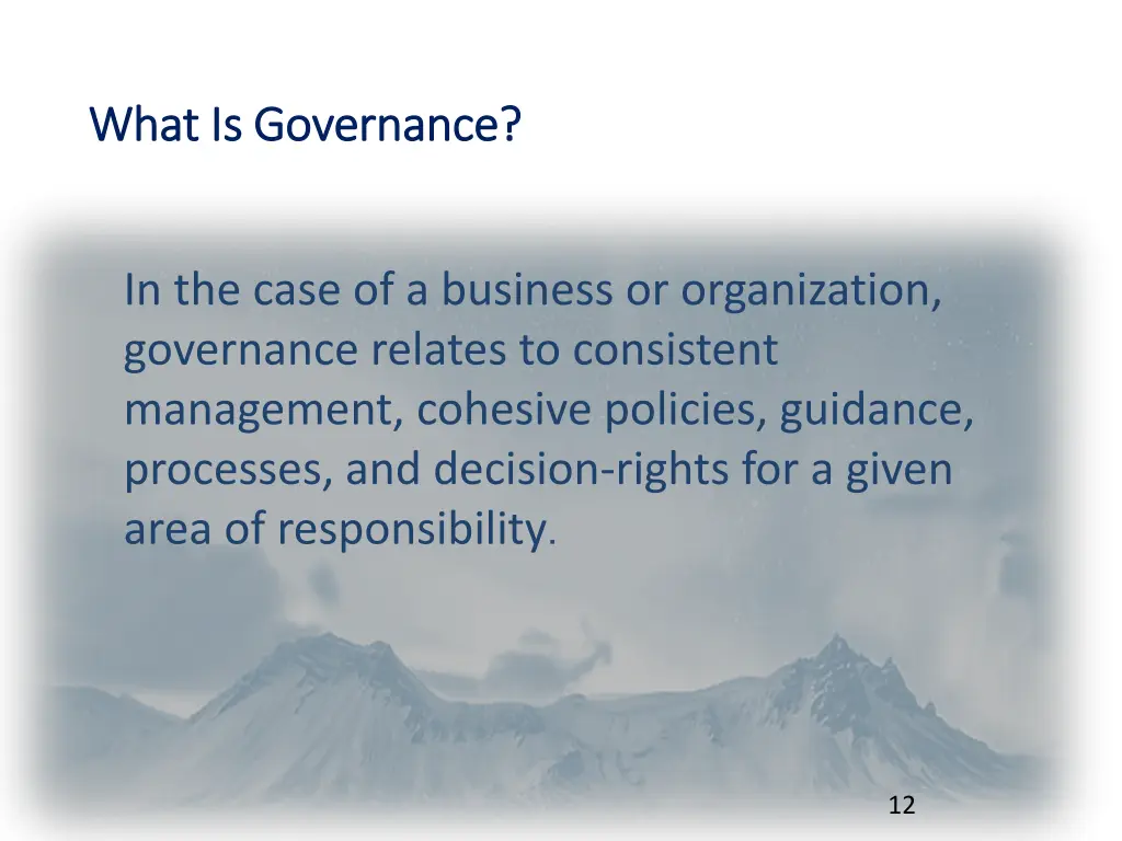 what is governance what is governance