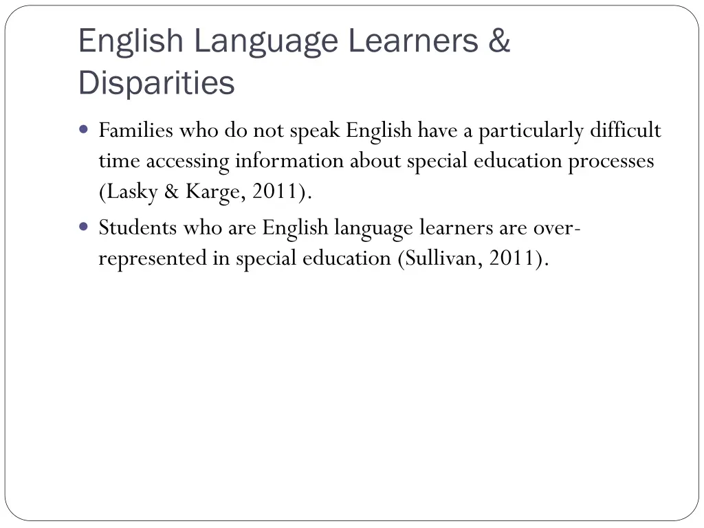 english language learners disparities