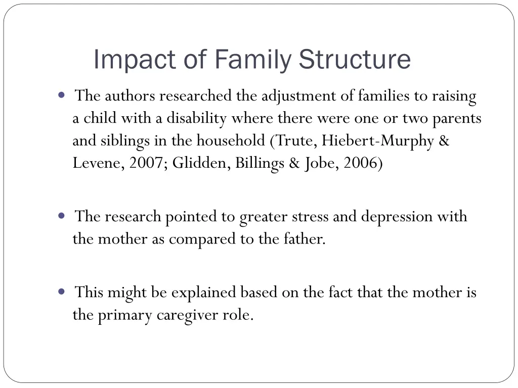 impact of family structure 1