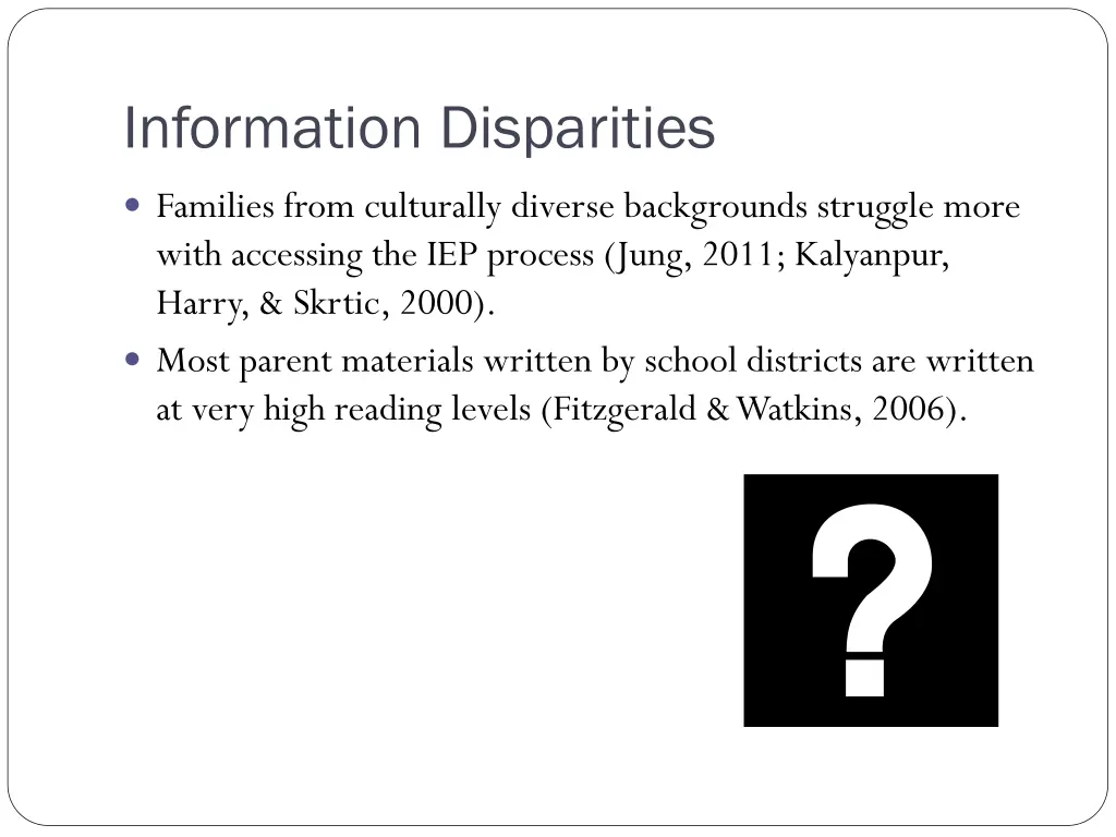 information disparities