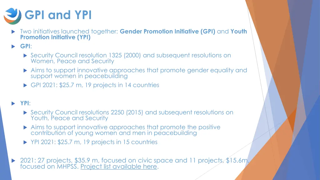 gpi and ypi