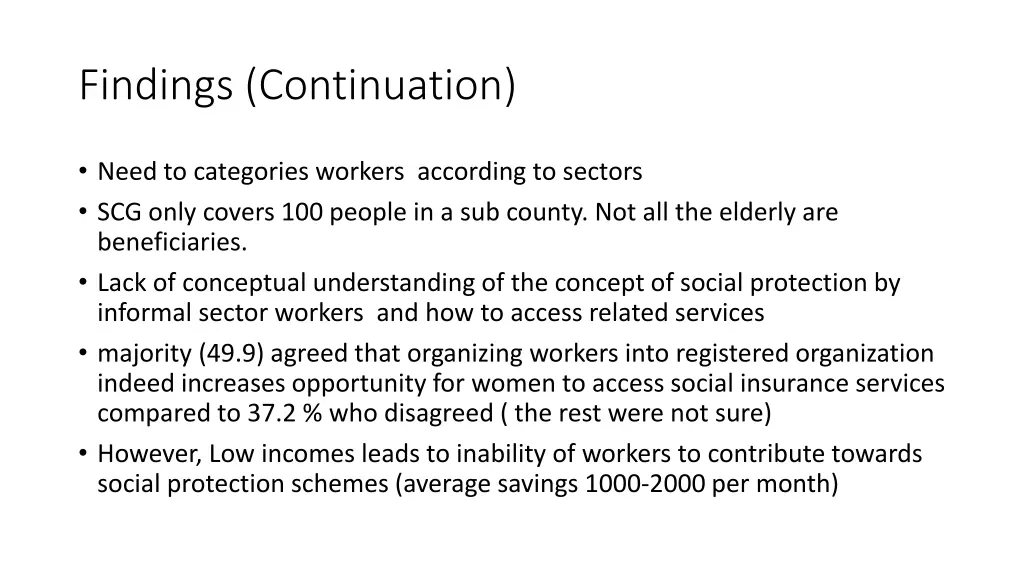 findings continuation