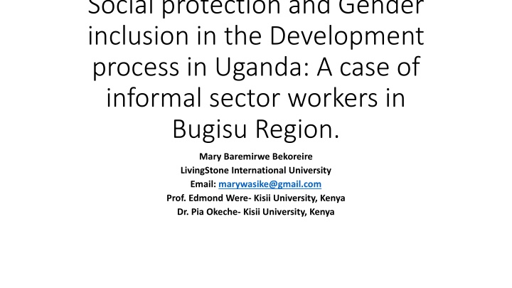 social protection and gender inclusion