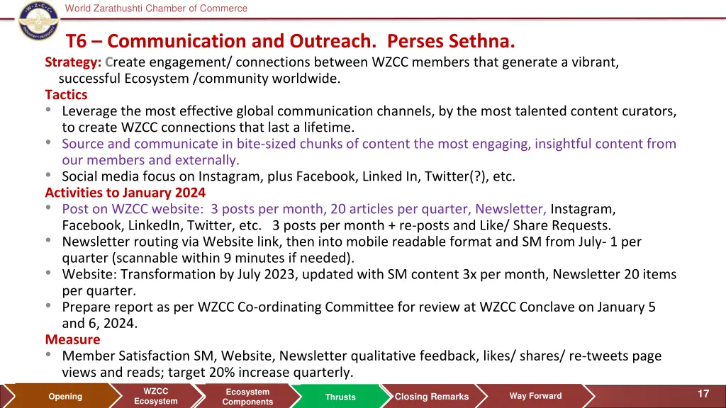 world zarathushti chamber of commerce outreach
