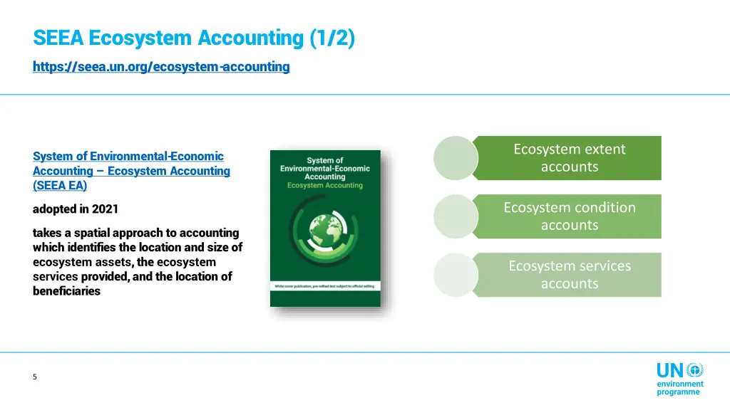 seea ecosystem accounting 1 2 https seea
