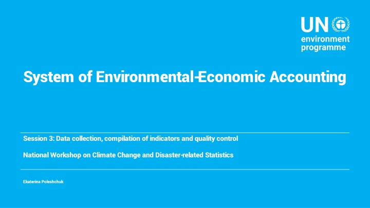 system of environmental economic accounting