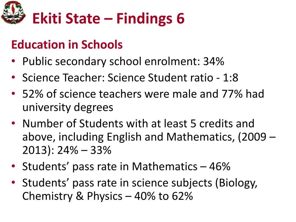 ekiti state findings 6