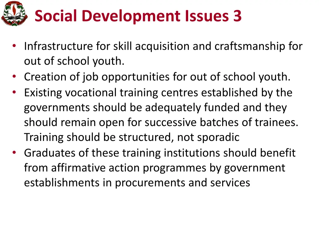 social development issues 3