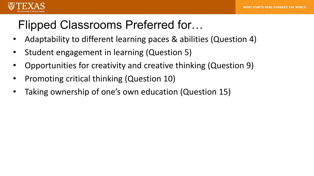 flipped classrooms preferred for adaptability