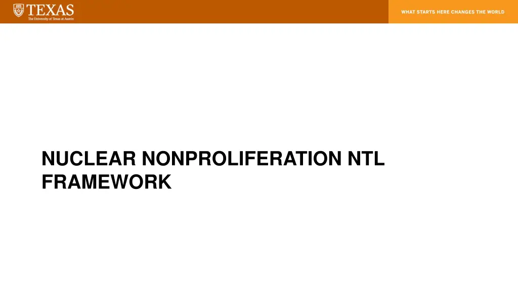 nuclear nonproliferation ntl framework