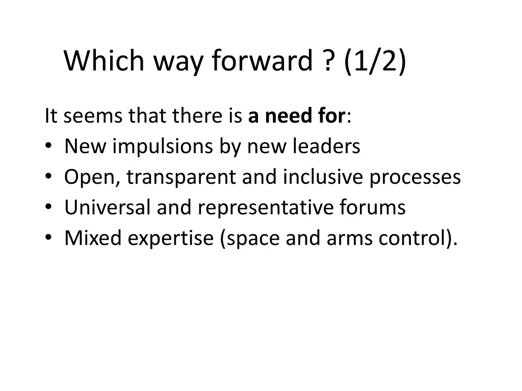 which way forward 1 2