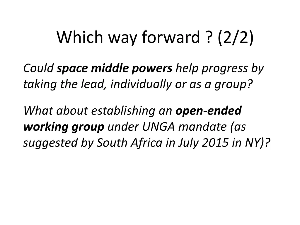 which way forward 2 2
