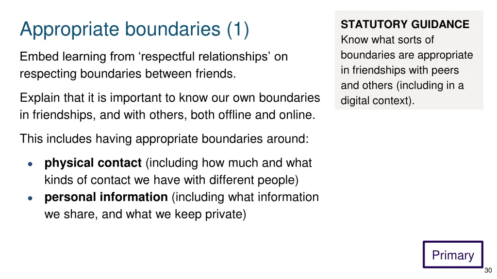 appropriate boundaries 1