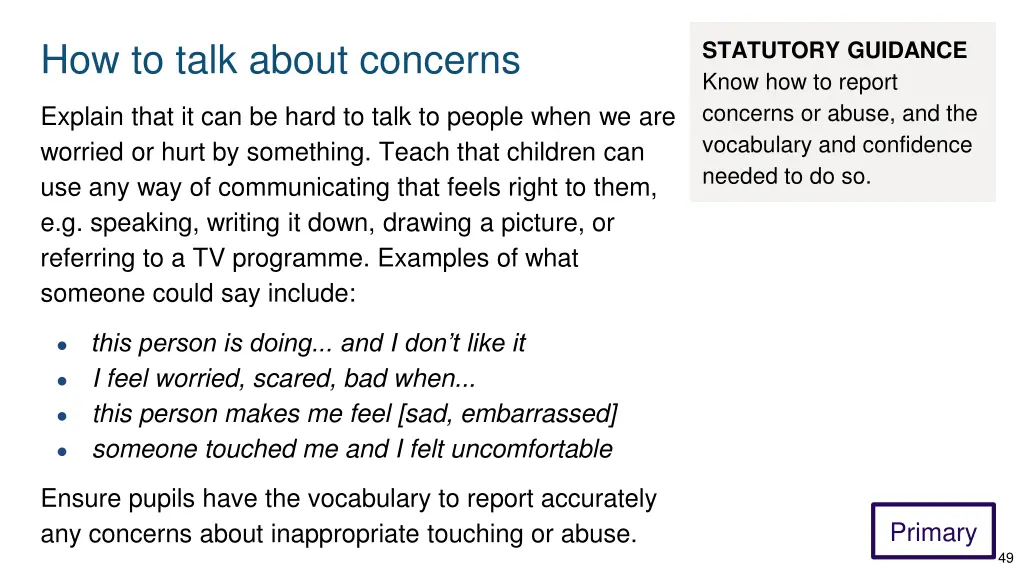 how to talk about concerns