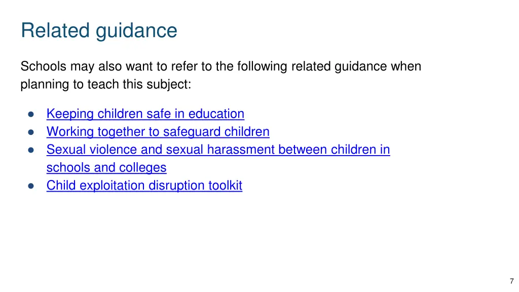 related guidance