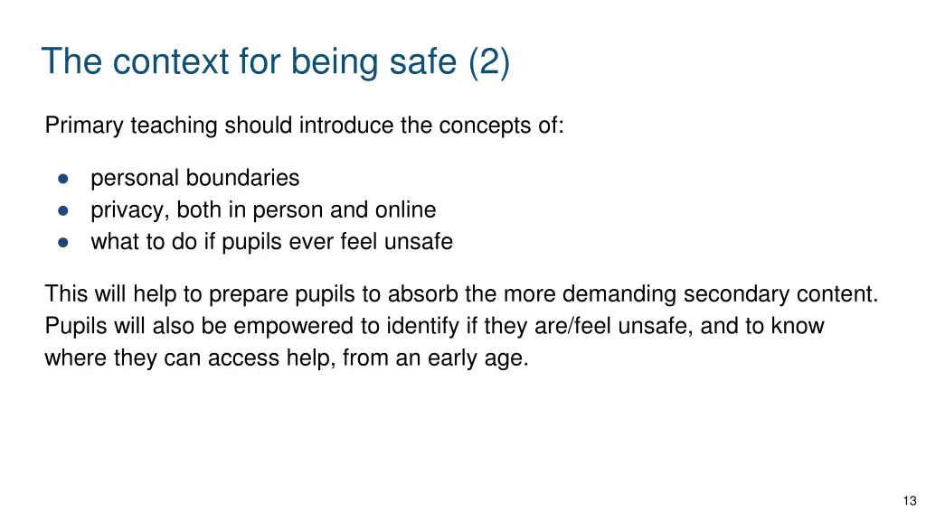 the context for being safe 2