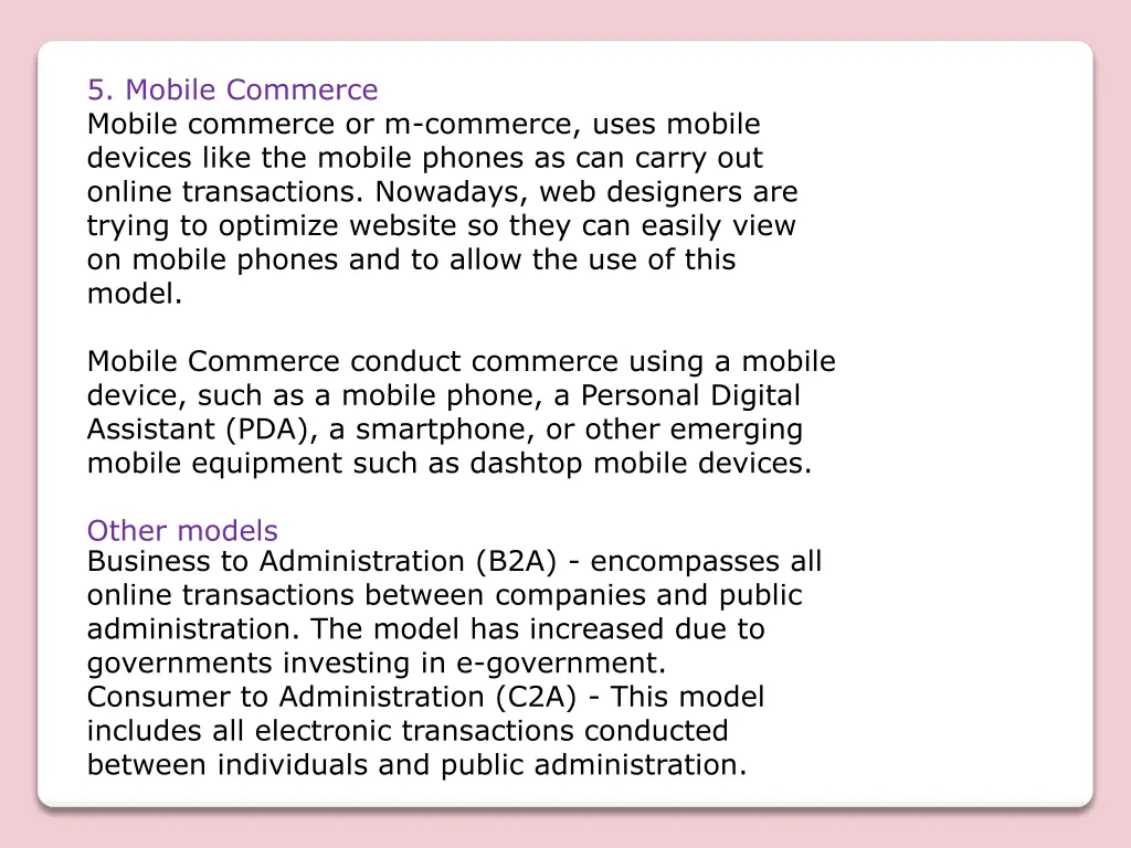 5 mobile commerce mobile commerce or m commerce
