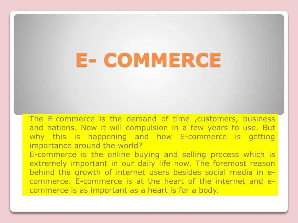 e commerce
