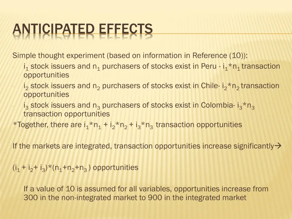 anticipated effects 1