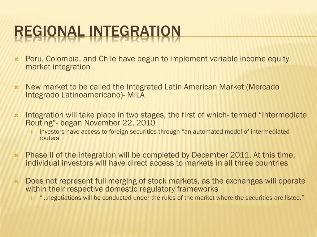 regional integration