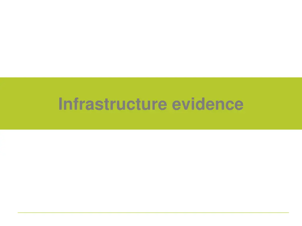 infrastructure evidence