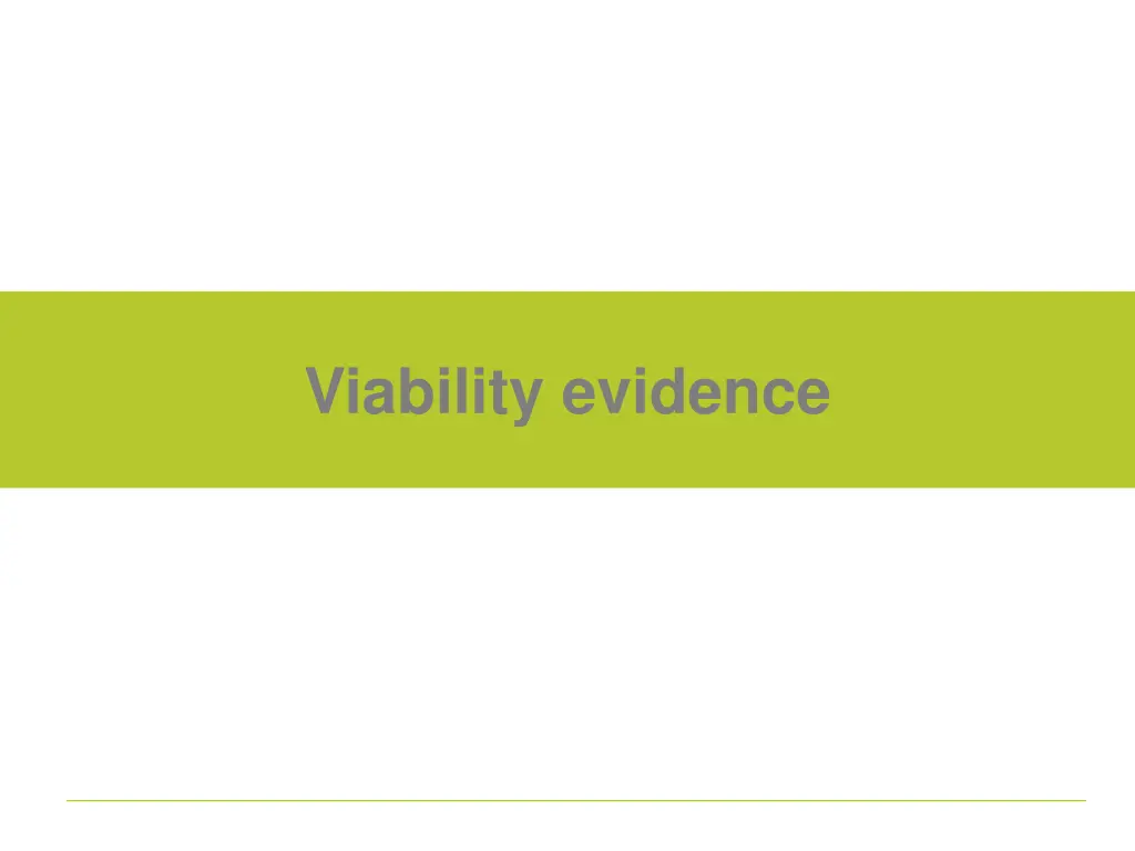 viability evidence