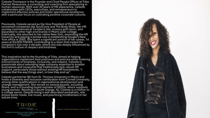 celeste thompson is the founder and chief people
