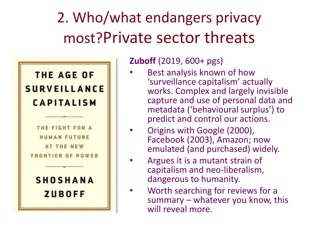 2 who what endangers privacy most private sector