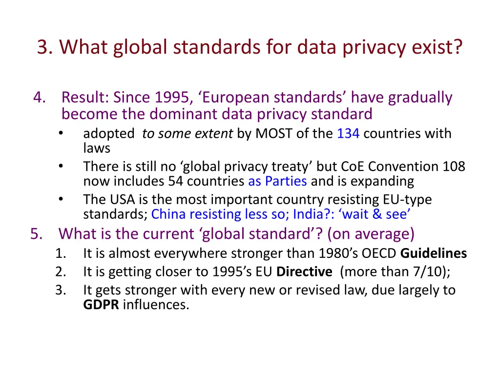 3 what global standards for data privacy exist 1
