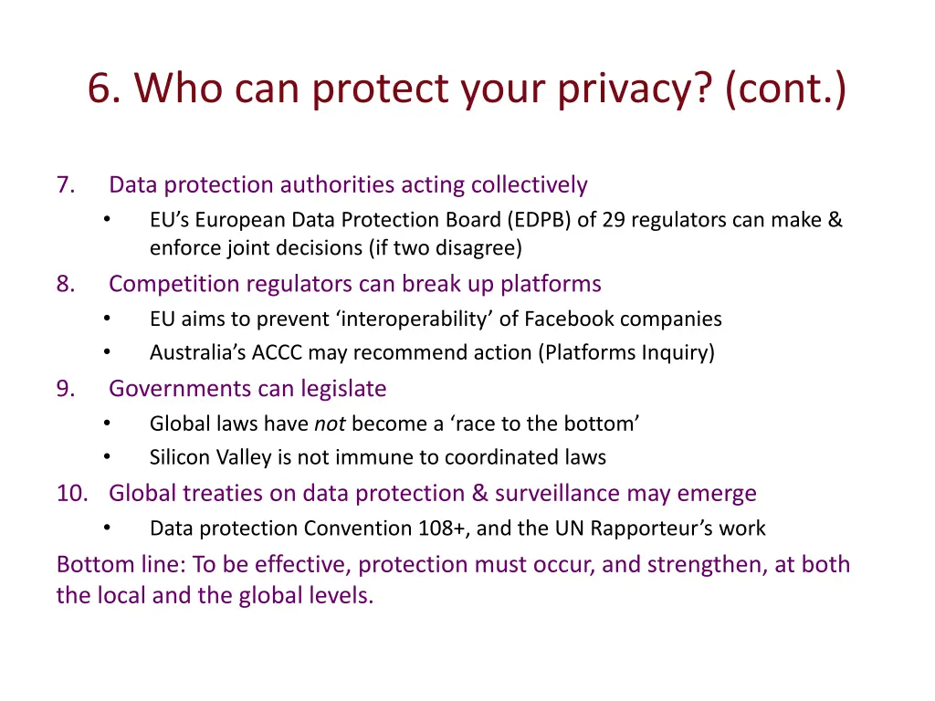 6 who can protect your privacy cont 1