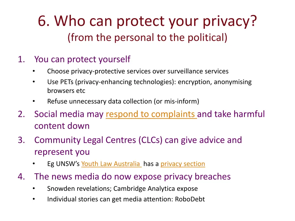 6 who can protect your privacy from the personal