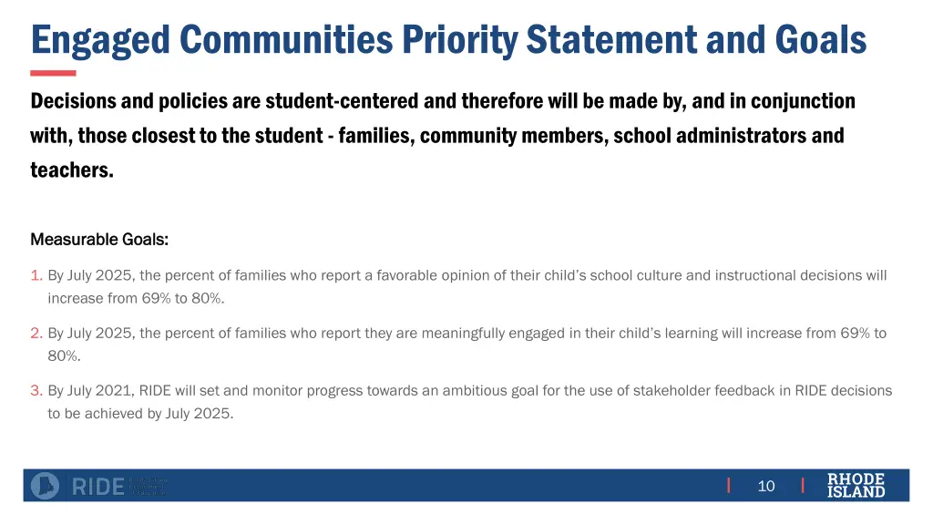 engaged communities priority statement and goals
