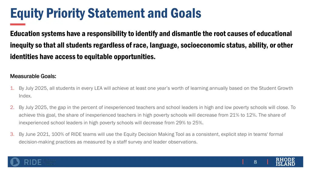 equity priority statement and goals