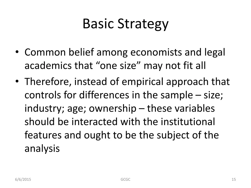 basic strategy