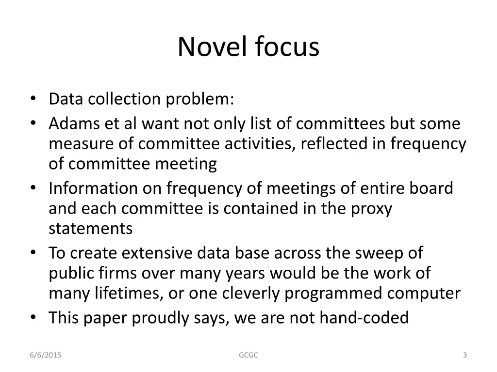 novel focus